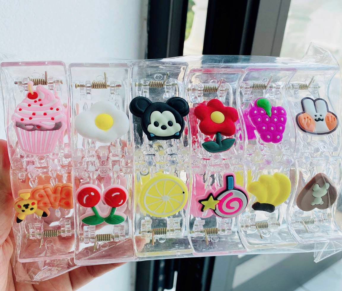 Set 6 cái kẹp càng cua 5 răng mix hình trái cây