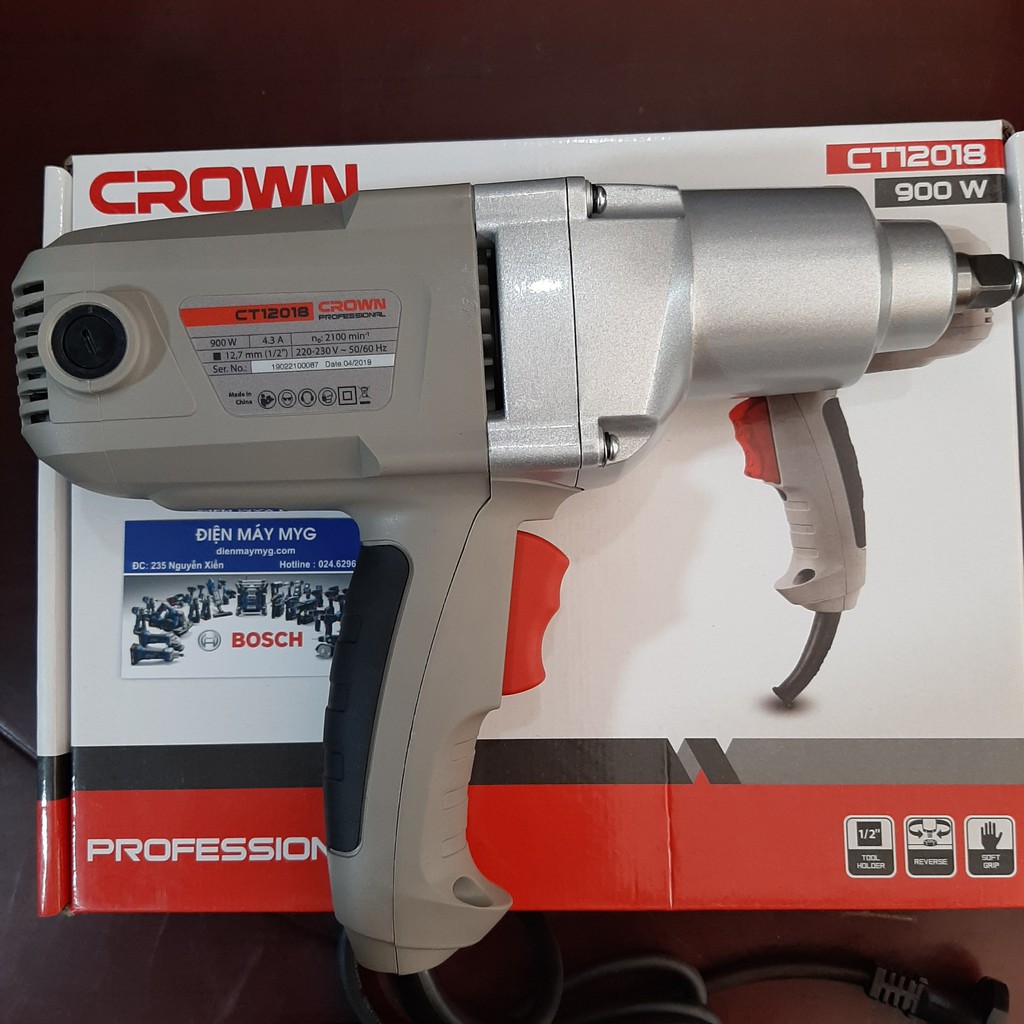 Máy xiết bulong CT12018 Crown 900w