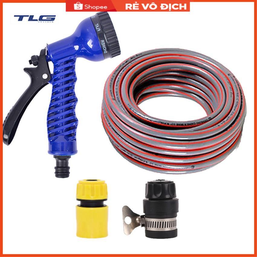 Bộ dây tăng áp 3 lần vòi xịt nước rửa xe, tưới cây loại 15m 206843