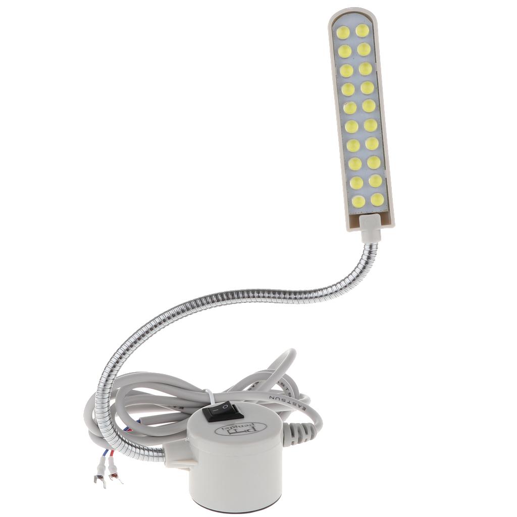 220V 20-Bulb Working Gooseneck Lamp With Magnetic Base for Sewing Machine