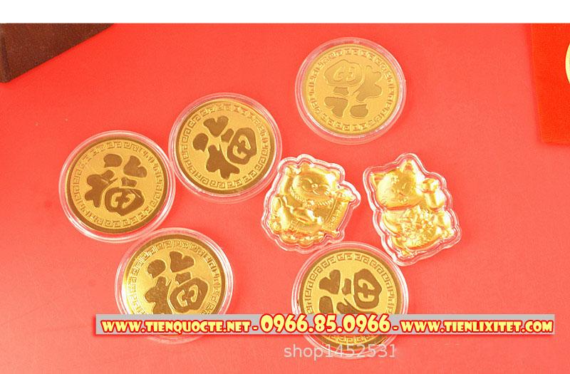 Quà tết sang trọng lì xì túi đỏ HÌNH mèo MẠ VÀNG lì xì tết 2023 sang chảnh LGLSC000523