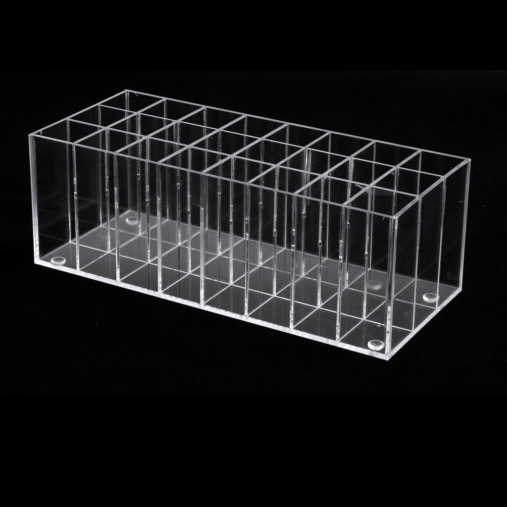2x Lipstick Holder Lip Gloss Display Stand 24 Grids Acrylic Makeup Organizer