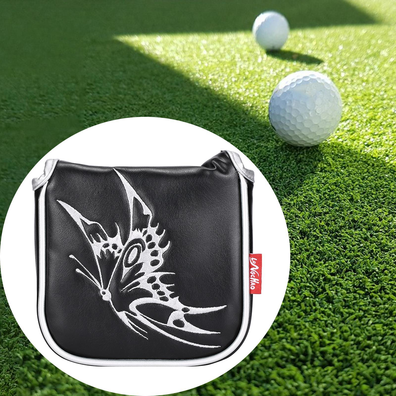 2 PCS Universal Golf Mallet Putter Covers Headcover Magnetic Closure Guard