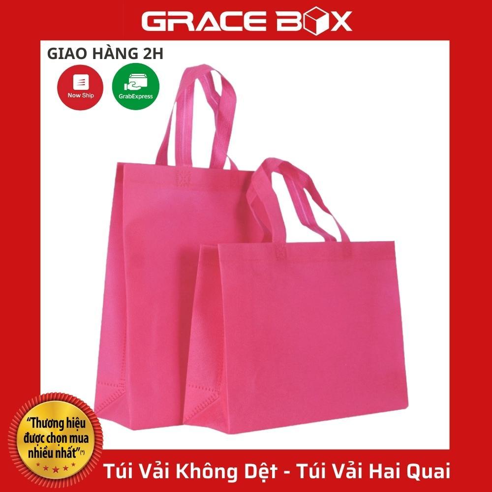 Túi Vải Không Dệt - Túi Vải Bảo Vệ Môi Trường - Túi Vải Hai Quai - Siêu Thị Bao Bì Grace Box - Màu Kem