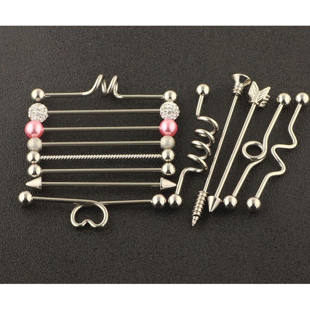 Stainless Steel Industrial Barbell Earrings