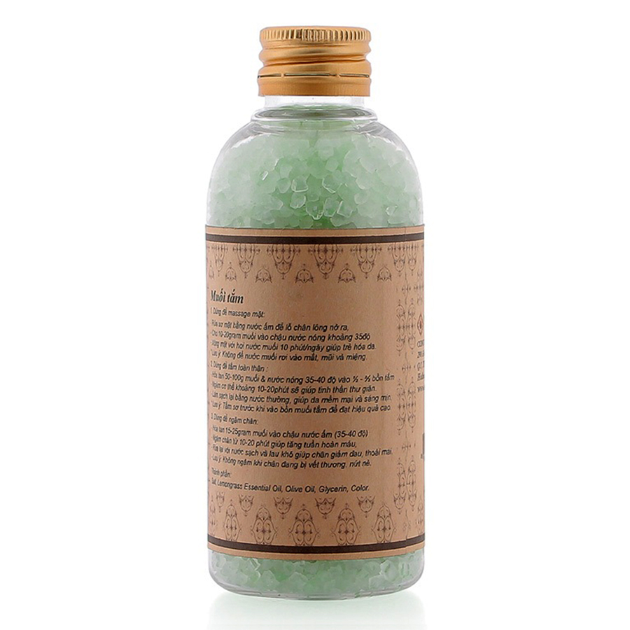 Muối ngâm sả chanh tặng xơ mướp - Lemongrass Bath Salt