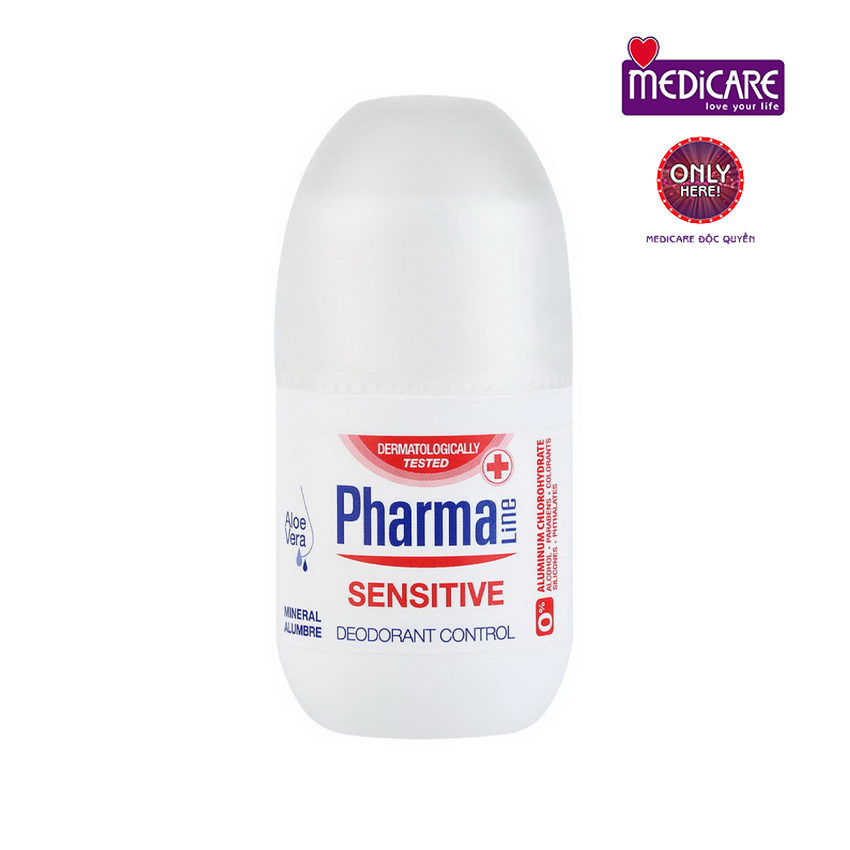 0125045 Lăn khử mùi PHARMALINE Sensitive 50ml