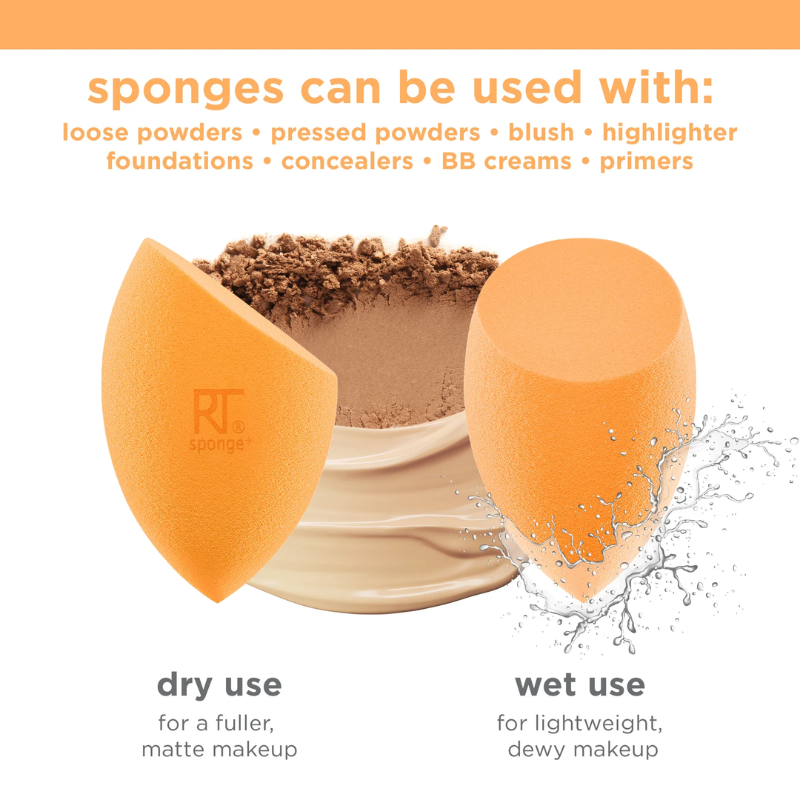 Mút tán kem nền cam Real Techniques miracle complexion sponge