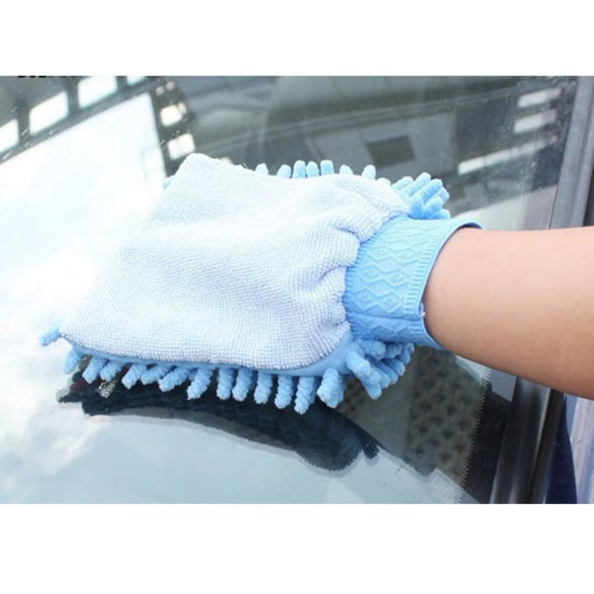 ️️ Bộ 1 chổi lau xe siêu sạch và 1 găng tay lau xe 6350 241 Tặng 1 bộ 4 miếng dán tay nắm cửa xe M 239.