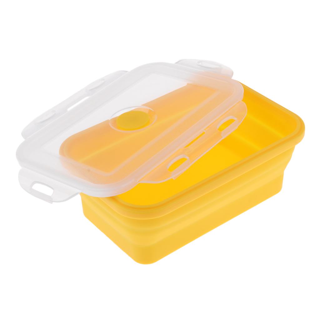 Portable Silicone Collapsible Lunch Bento Box, Microwave, Dishwasher and Freezer to Oven Safe