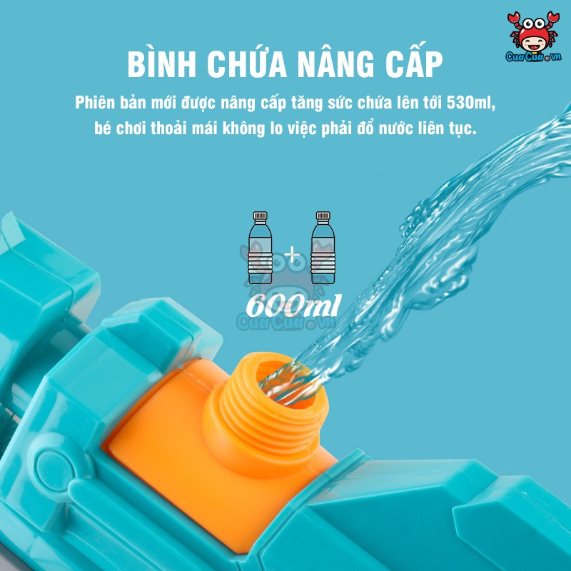 Súng Nước 2 Nòng Cỡ Lớn, Súng Nước 2 Vòi Áp Lực Loại To Bắn Xa - Đồ chơi trẻ em phun nước an toàn cho bé