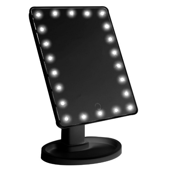 Gương đèn Led trang điểm 22 bóng - Đen