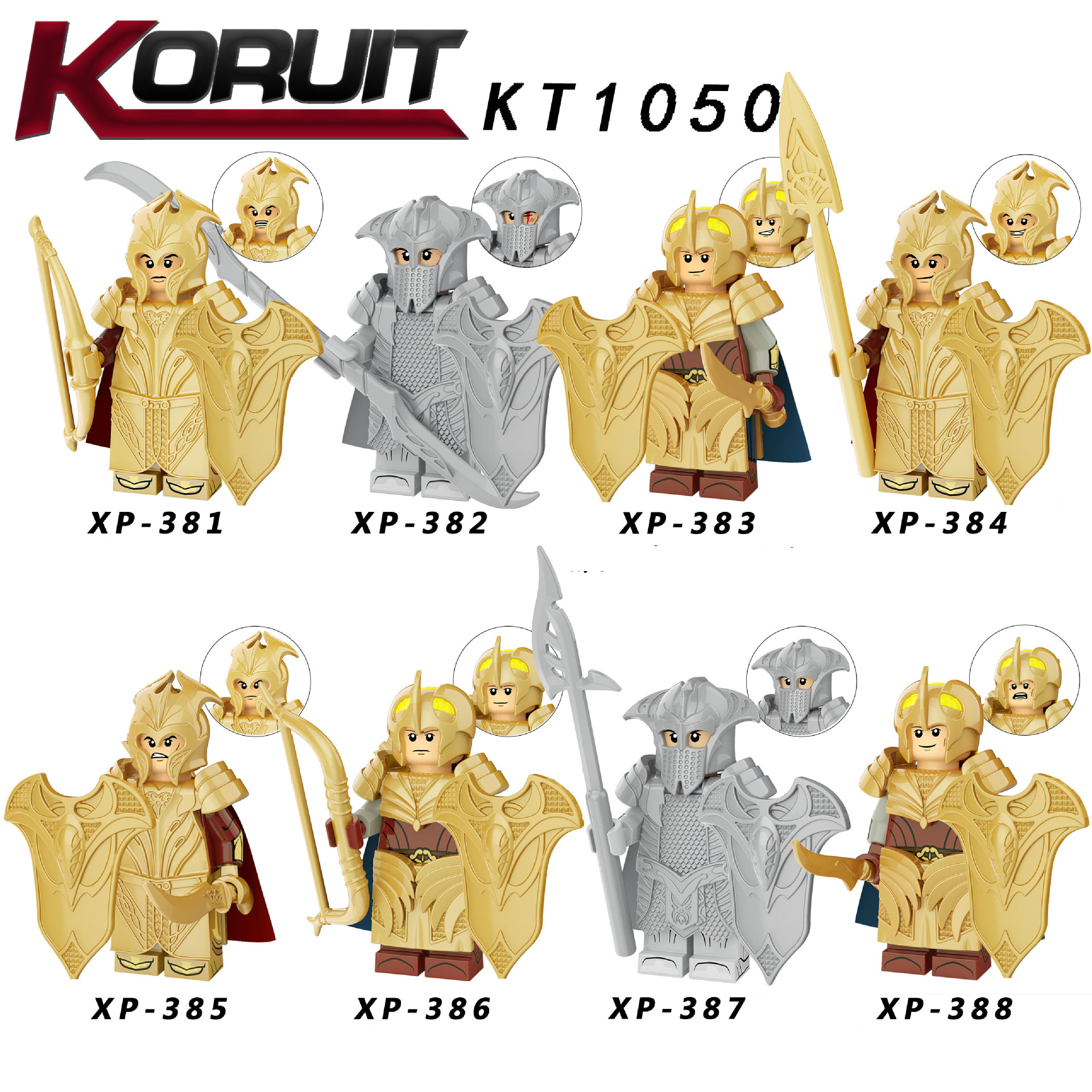 COMBO 8 Minifigures Mô Hình Chiến Binh Elf Tiên Tộc Mirkwood Elves Trong Seri Phim Chúa Tể Những Chiếc Nhẫn Lord Of The Rings KT1050