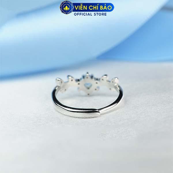 Nhẫn bạc nữ đá mặt trăng chất liệu bạc 925 thời trang phụ kiện trang sức nữ thương hiệu Viễn Chí Bảo N400719