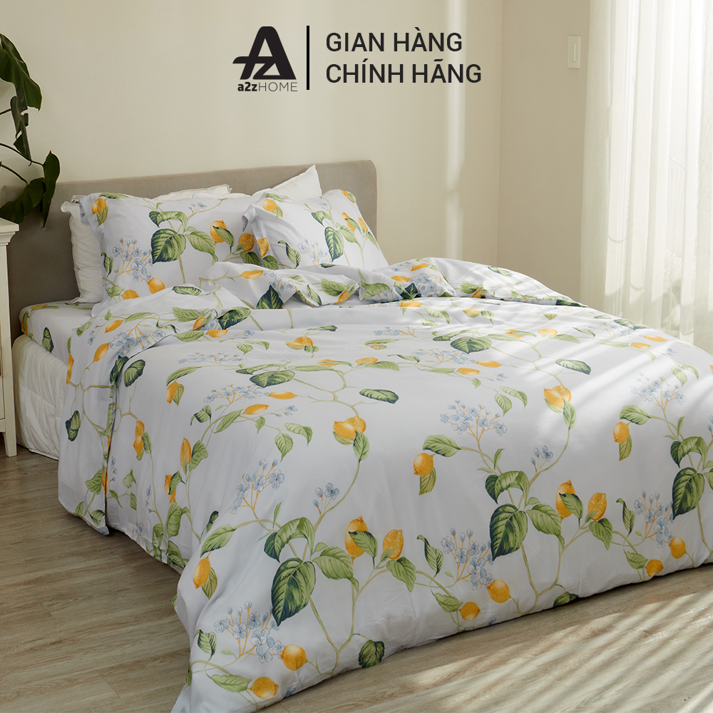 Vỏ Mền Yellow Lemon Mềm Mại 100% Tencel Cao Cấp A2Z Home