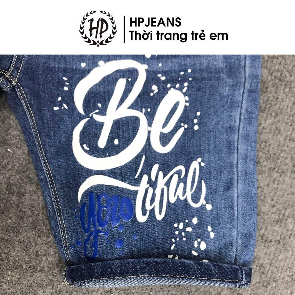 Quần Jean Bé Trai HPJEANSQ410 Hậu Bùi Quần Jean Bé Trai Size Đại HP Jeans Cotton 100% Cho Bé Từ 10 Đến 13 Tuổi