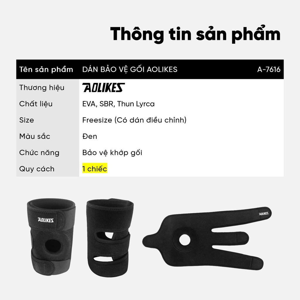 Băng Bảo Vệ Đầu Gối Aolikes A-7616 | Đai Dán Gối Khi Tập Gym Tập Thể Thao Cao Cấp Chính Hãng