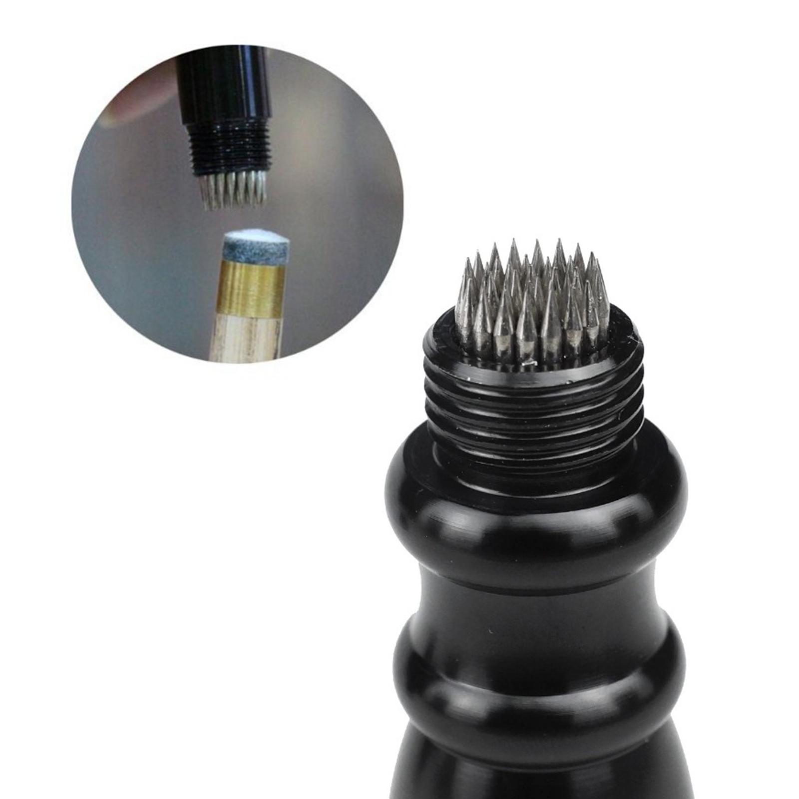2xAluminum Alloy Billiards Bowtie 3 in 1 Pool Cue Tip Tools Black