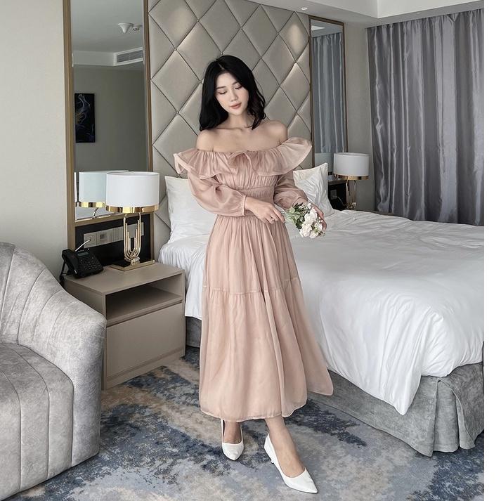 BBSTORE'S Đầm Voan Trễ Vai Đi Tiệc Đi Biển Cực Xinh -D1097