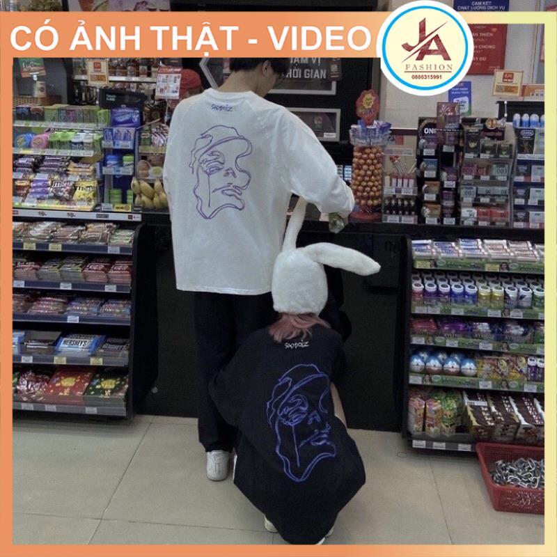 Áo thun tay dài sadboiz mặt tím THÊU TAY mặt buồn , áo phông nam nữ dài tay unisex form rộng chất cotton da