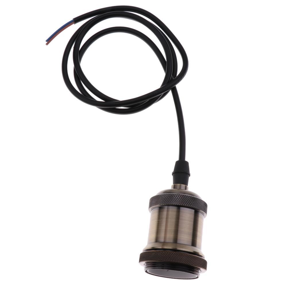 E27 Metal Lamp Socket Vintage Hanging Pendant Light Pendant Light Fixture #1