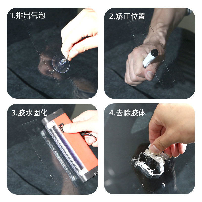 Bộ Keo Xử Lý phục hồi vết rạn nứt kính ô tô như mới A1 kèm phụ kiện loại tốt, keo gắn kính ô tô , cách phục hồi vết nứt vỡ kính ô tô