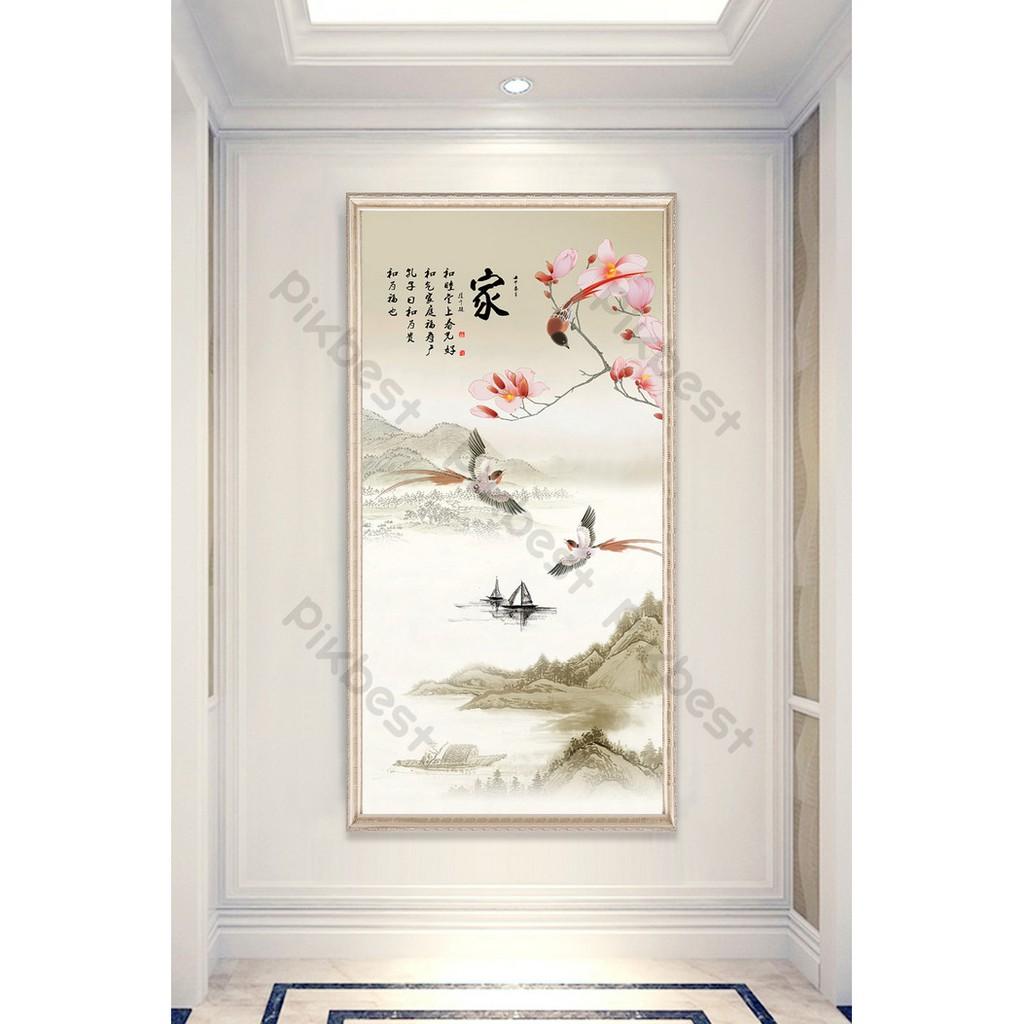 Tranh dán tường Tranh 3D dán tường ALONe Sơn Thủy Hữu Tình MS08