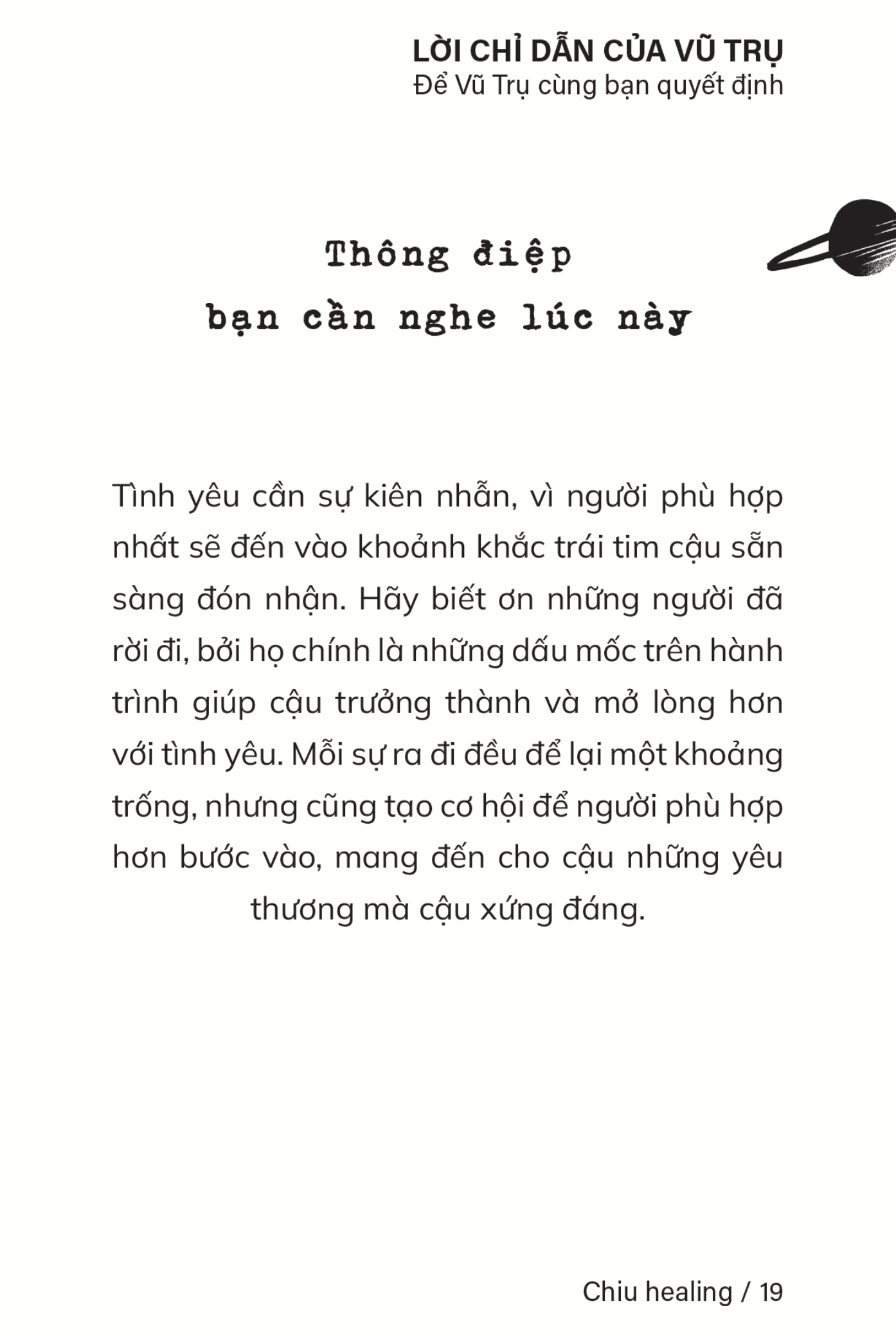 Sách Lời Chỉ Dẫn Của Vũ Trụ - Để Vũ Trụ Cùng Bạn Quyết Định - Chiu Healing