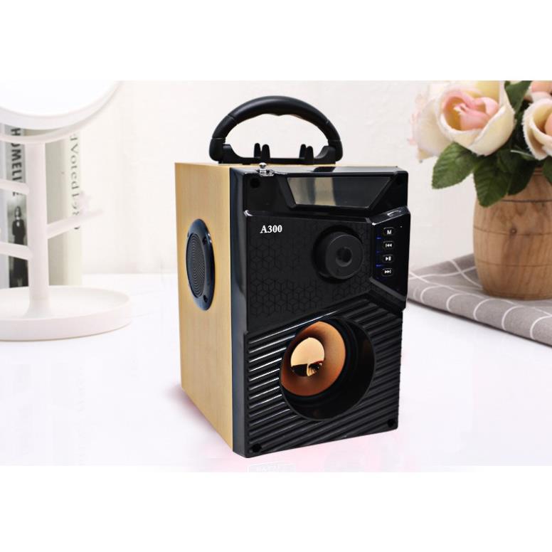 ️ Loa Bluetooth A300 Cực Hay Bằng Gỗ, Loa Công Suất Lớn, Loa Hát Karaoke Bluetooth Cầm Tay