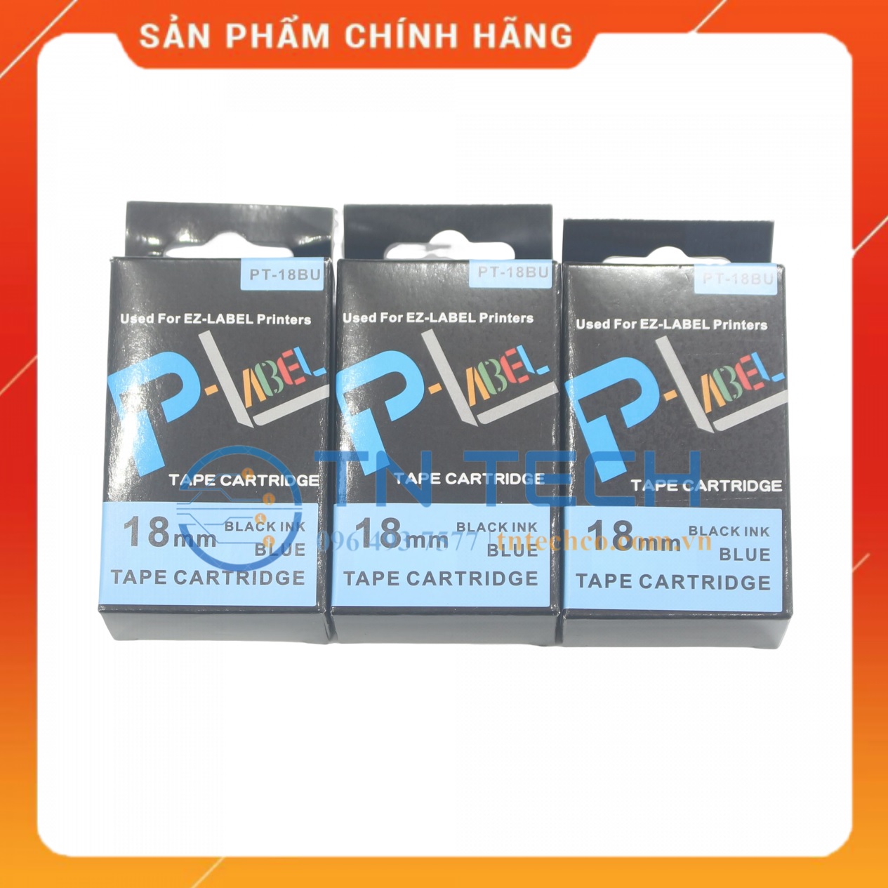 Nhãn in CASIO PT-18BU - Chữ đen nền xanh dương 18MM x 8M - Dùng cho máy in nhãn CASIO [Hàng nhập khẩu]