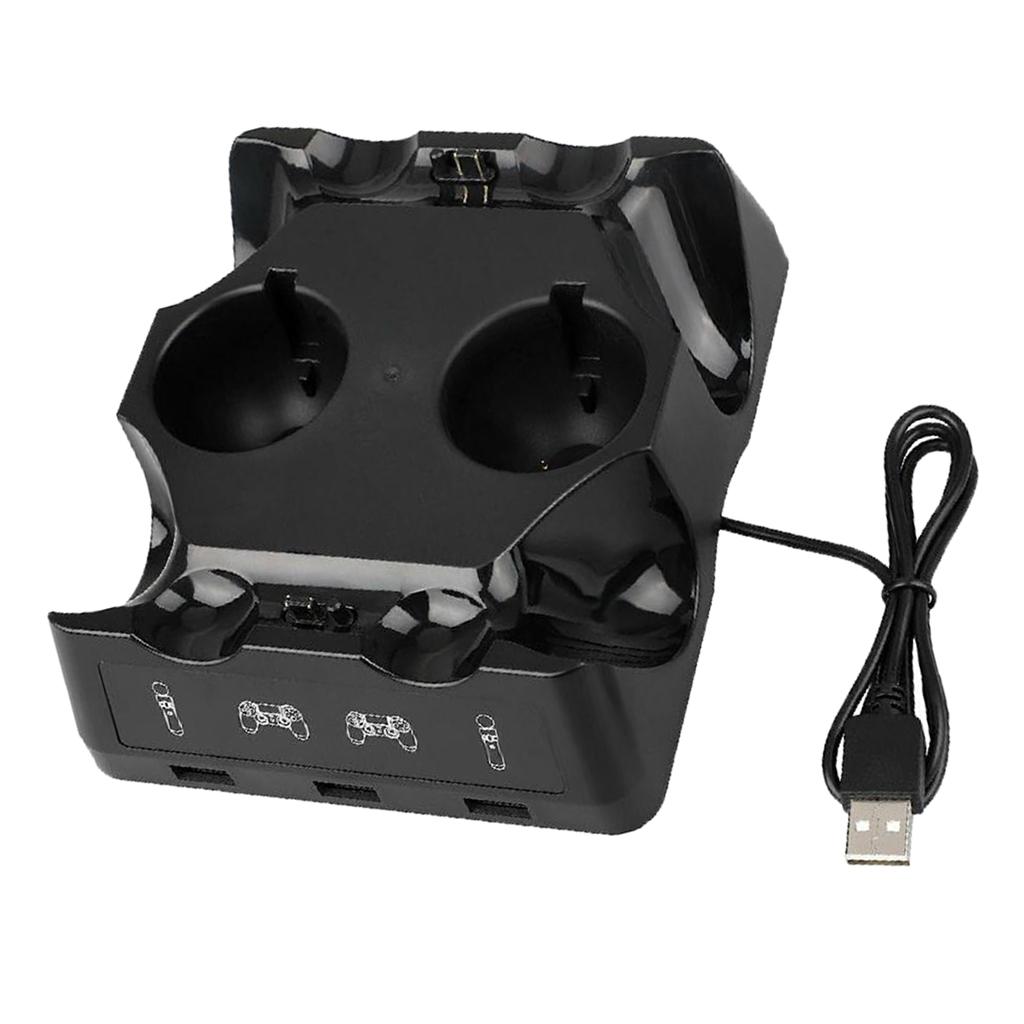 4in1 Game Controller Charger Joystick Charging Station Mount Kit DC 5V for PS VR Controller