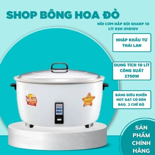 Nồi cơm nắp rời Sharp 10 lít KSH-D1010V - Hàng Chính Hãng
