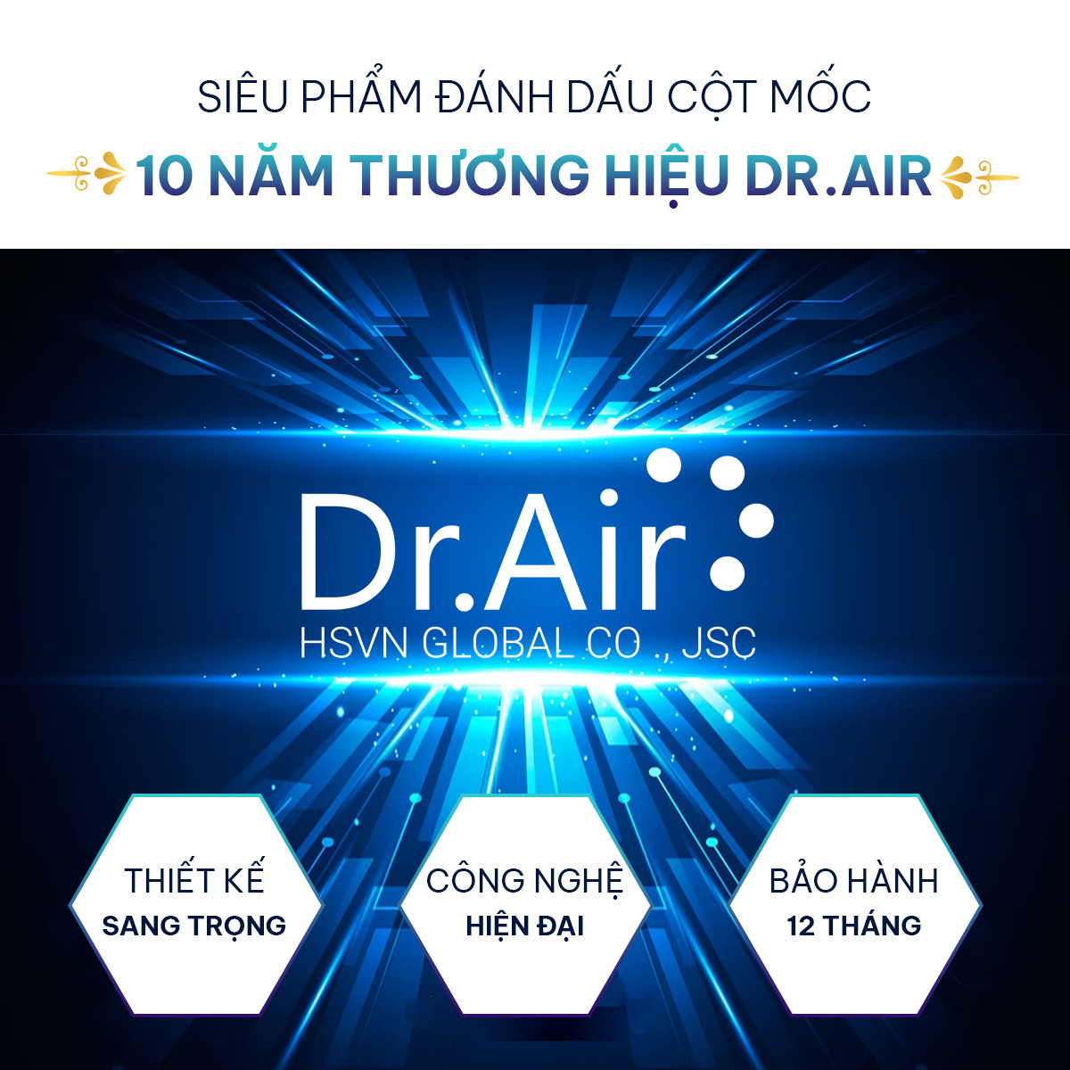 Máy lọc không khí ô tô HSVN Dr.Air Car Pro - Hàng chính hãng