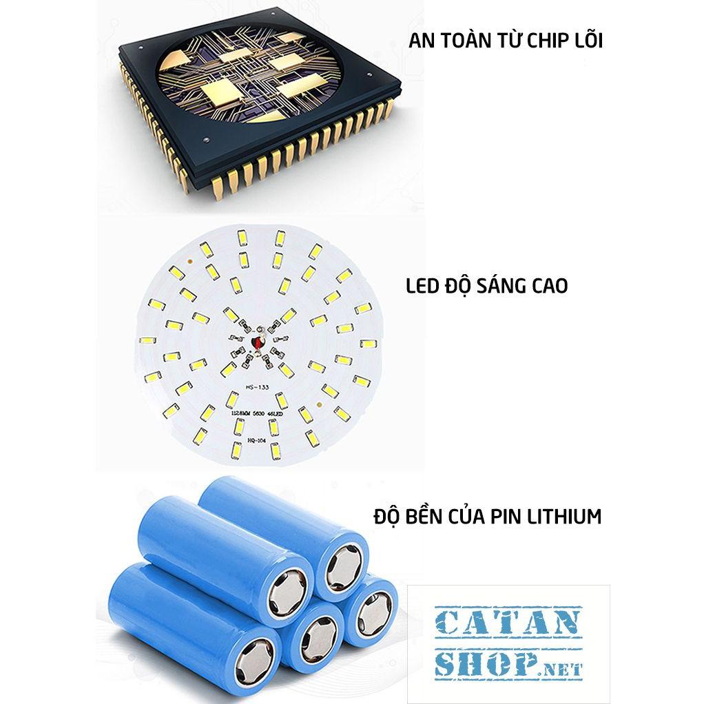 Bóng đèn LED sạc tích điện, đèn led sạc pin ánh sáng trắng, có móc treo kèm theo, chống thấm nước, công suất 20W HL146