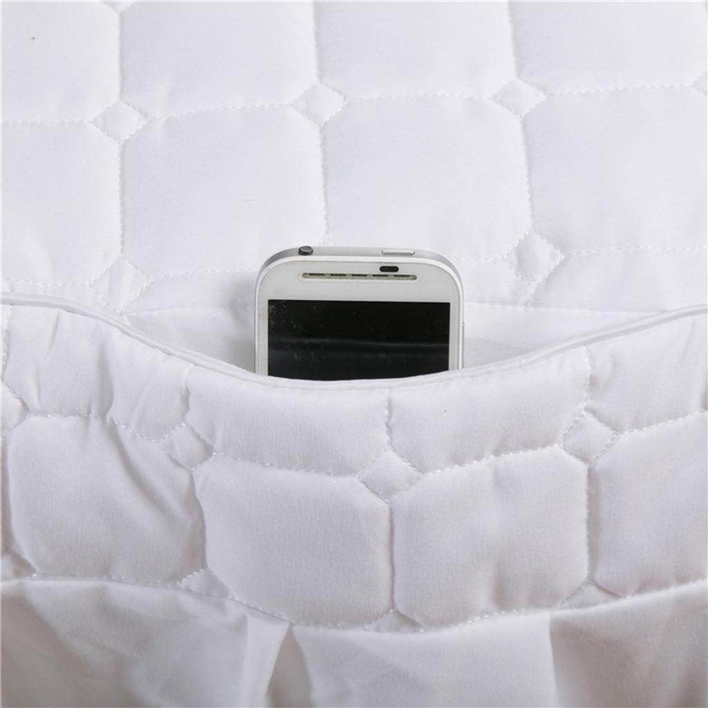 Beauty Massage Bed Skirt with Hole Pillowcase & Stool Cover 185x70cm White