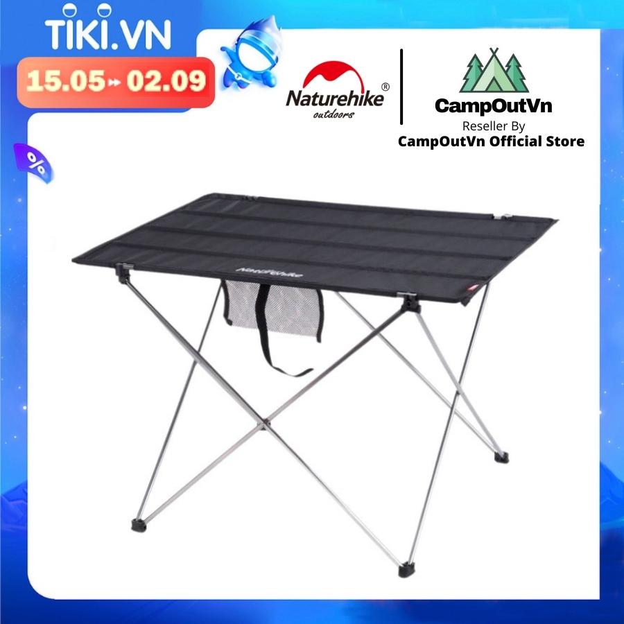 Bàn dã ngoại cắm trại Naturehike campoutvn du lịch NH20JJ020  mặt vải khung nhôm xếp gọn nhẹ chắc chắn dễ mang đi A203