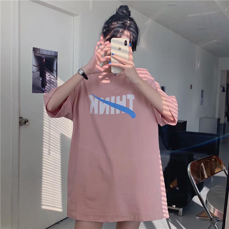 Áo thun tay lỡ form rộng - phông nam nữ cotton oversize - T shirt Think - 2N Unisex