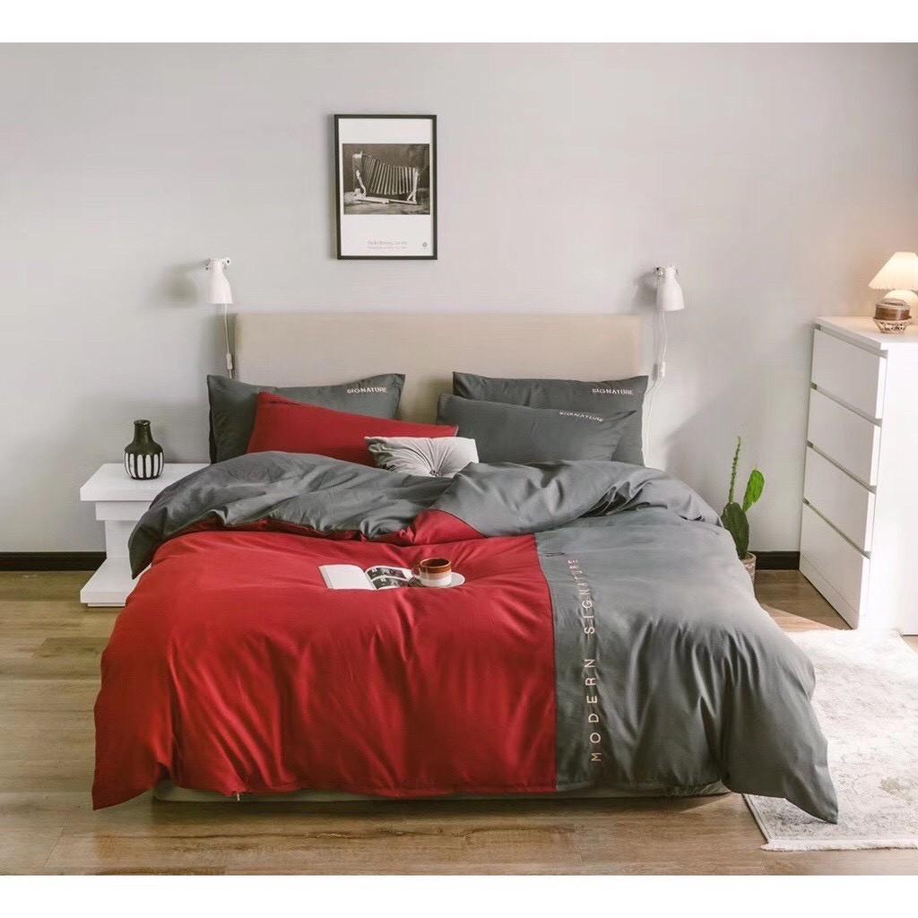 Bộ chăn ga Cotton Tici pha màu M2T bedding chăn ga Hàn Quốc đủ màu đủ size miễn phí bo chun