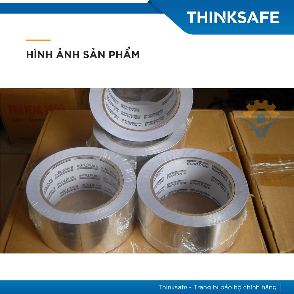 Băng keo bạc nhôm chịu nhiệt, keo cách nhiệt chống cháy, độ bám dính chắc bền