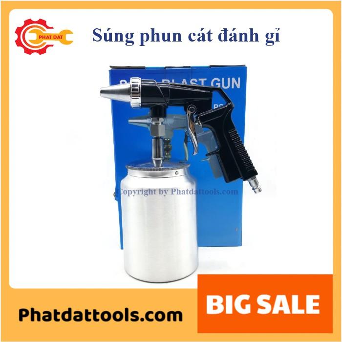 Súng Phun Cát Có Bình Chứa inox 1000ml -Súng Phun Cát Cầm Tay