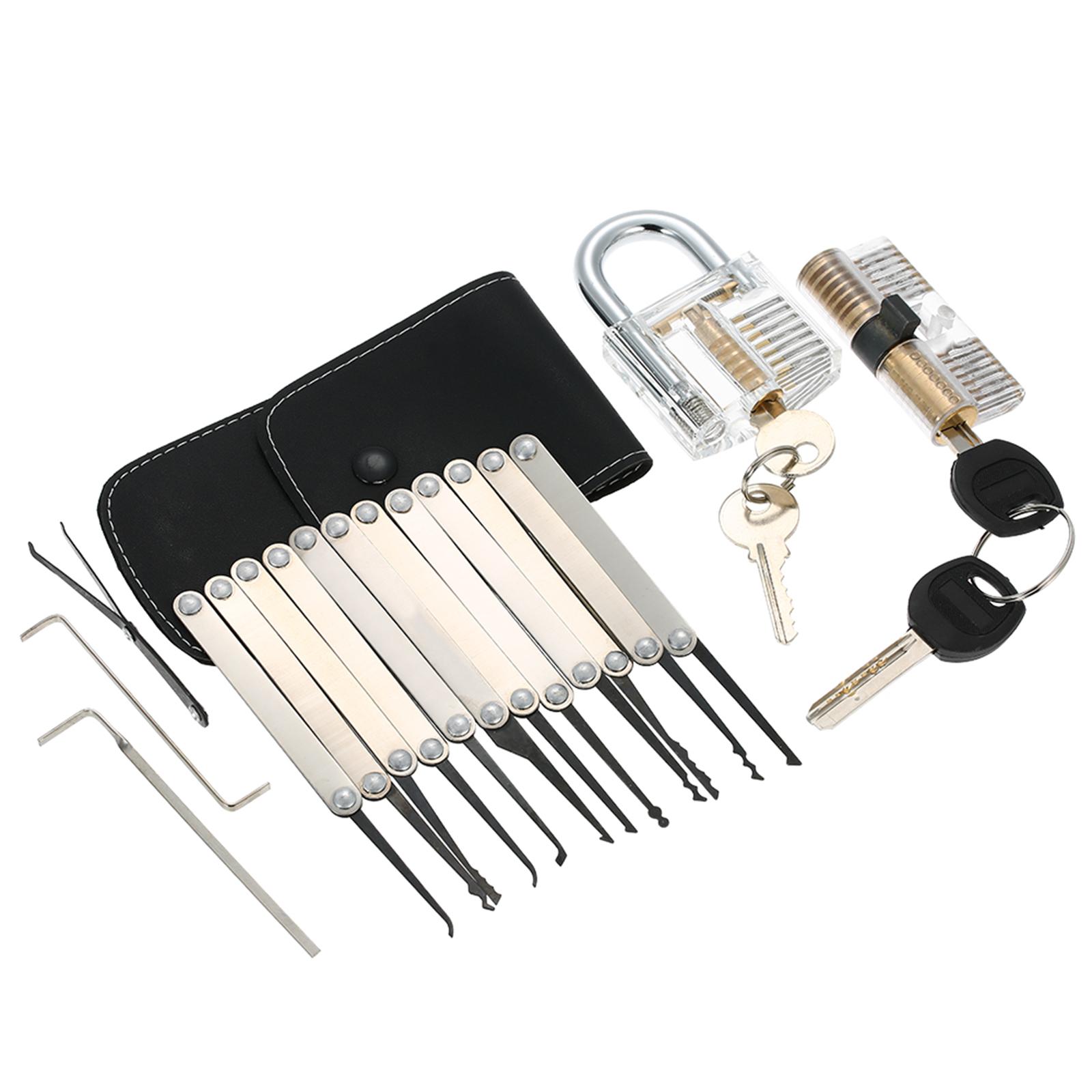 Bộ dụng cụ mở khóa với Bộ gắp 15 chiếc và một khóa huấn luyện
