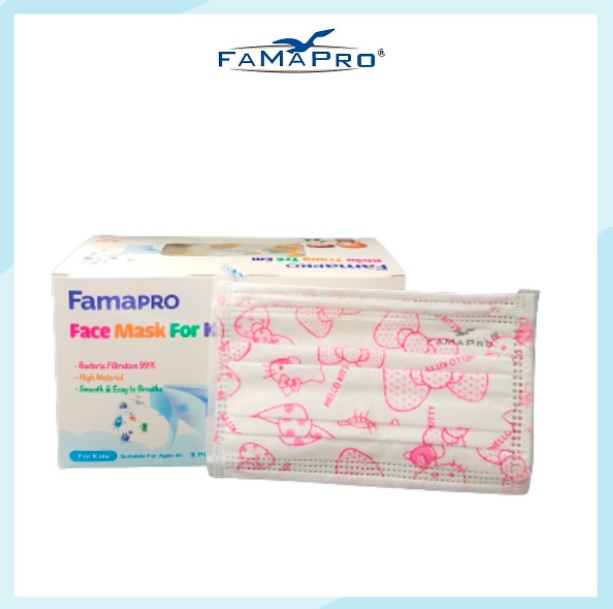 [COMBO Ưu Đãi Bộ 2 Hộp] Khẩu Trang Y Tế Trẻ Em Cao Cấp FAMAPRO - 3 Lớp/Kháng Virus, Lọc Khuẩn, Bụi, 99% Tốt Nhất / [MAX KID Chính Hãng - Hộp 50 Cái