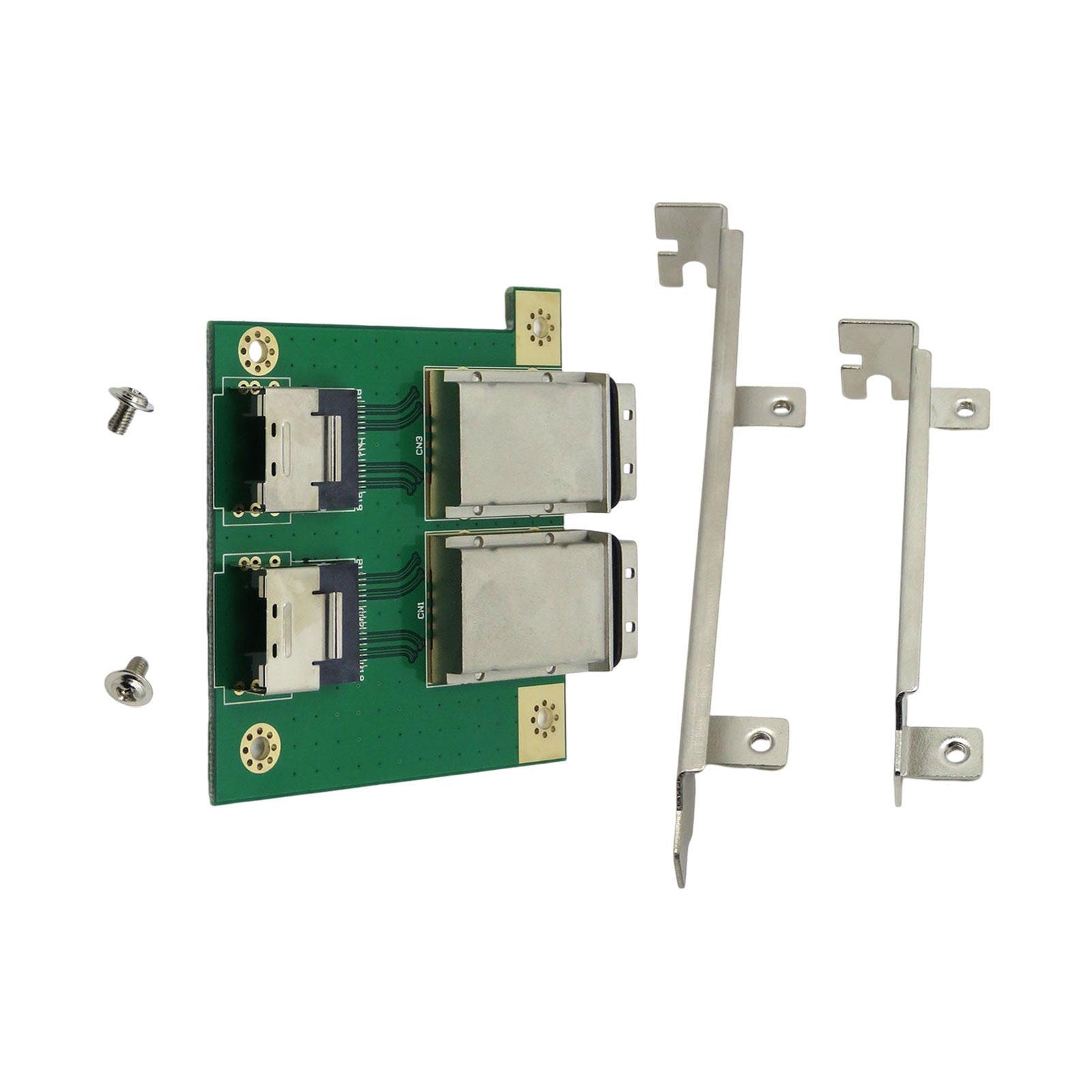 Mini SAS SFF-8088 to SAS 36Pin SFF-8087 Adapter, and Standard Profile Bracket, Dual External 8088 to Internal 8087 Adapter