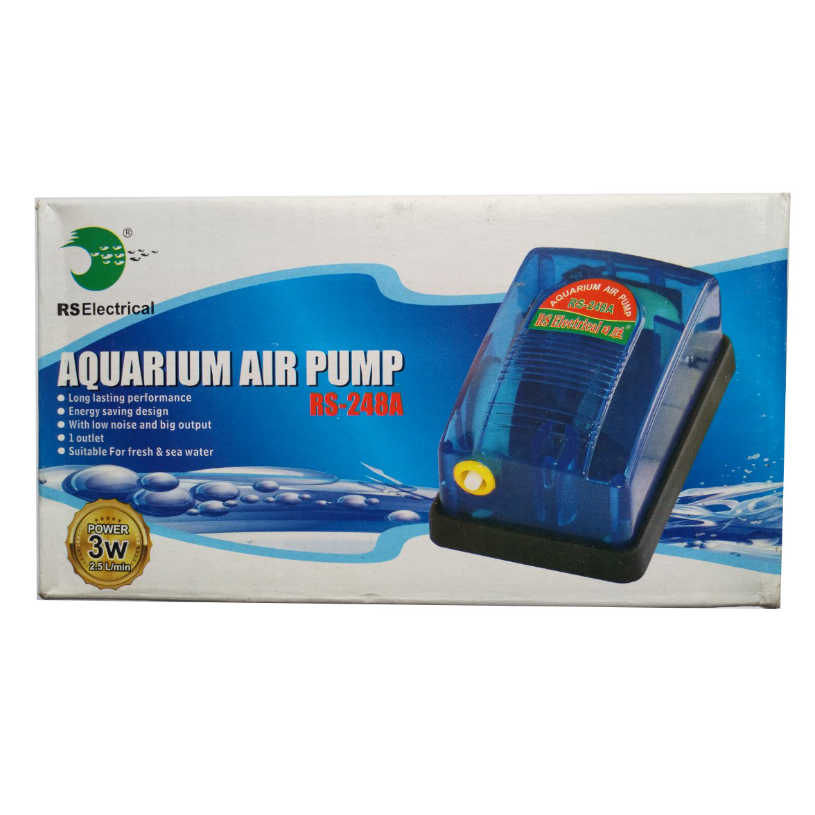 Máy sủi oxy 1 vòi Electrical RS-248A + Ống khi + Đầu sủi