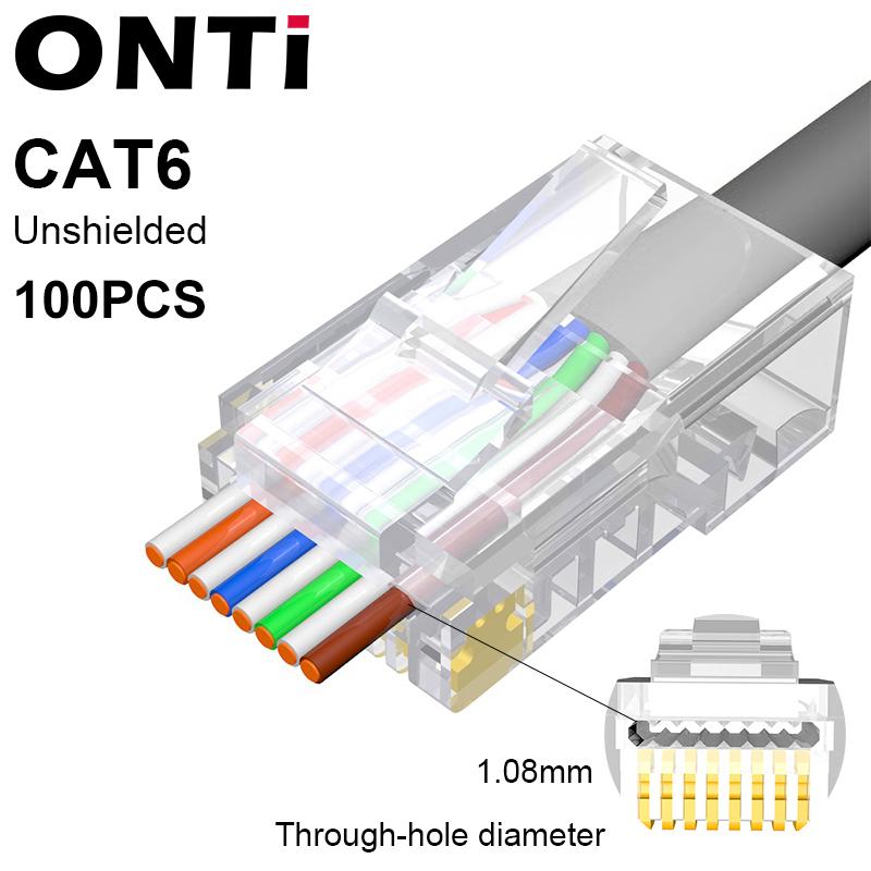 ONTi RJ45 Dụng Cụ Uốn Đi Qua Crimper Cho Cat6 Cat5 Cat5e 8P8C Đầu Nối Lưỡi Dao Thay Thế Cáp Ethernet Vũ Nữ Thoát Y