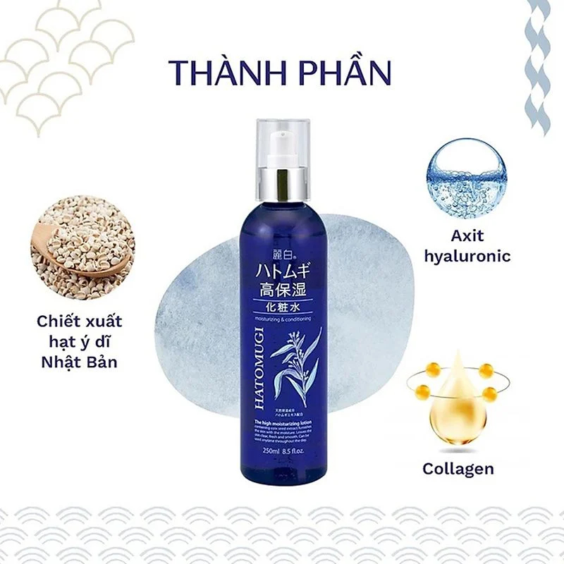 Nước dưỡng ẩm sâu và làm sáng da hatomugi 250ml/chai