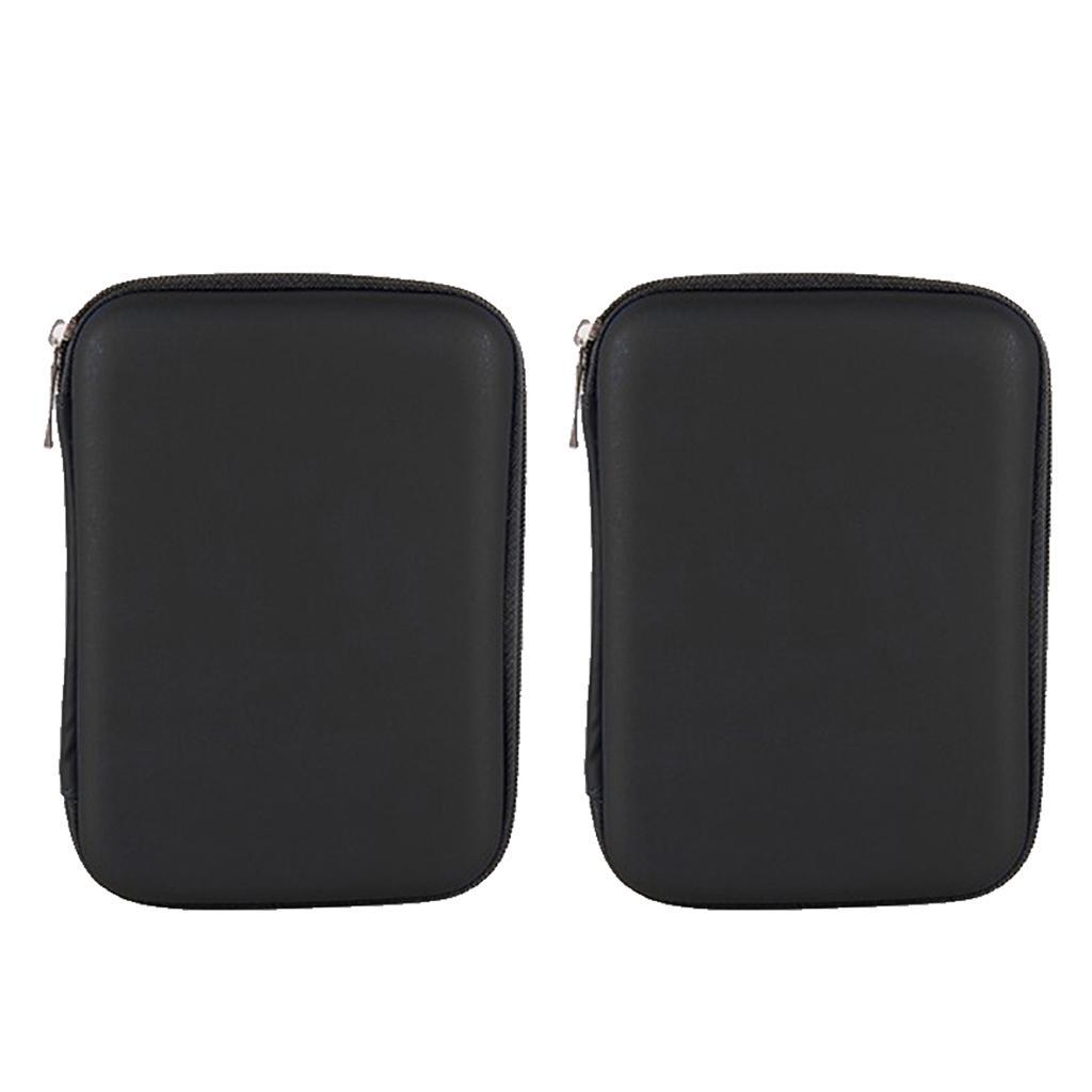 2x USB External HDD Hard Drive Disk Hard Case Bag Carry Pouch Case Black