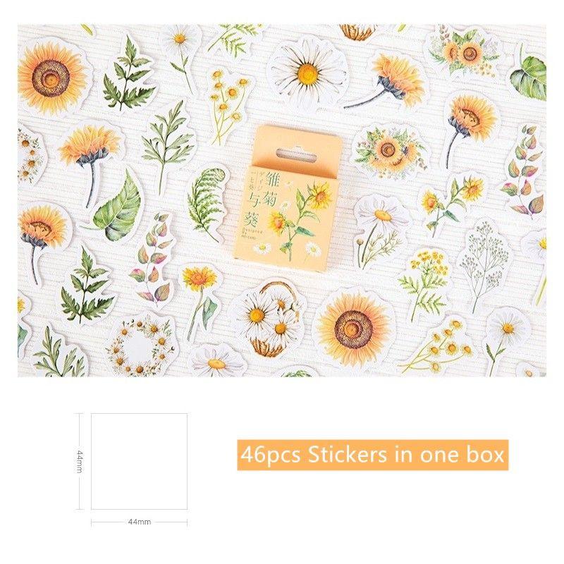 Hộp 46 Sticker chủ đề Hoa hướng dương