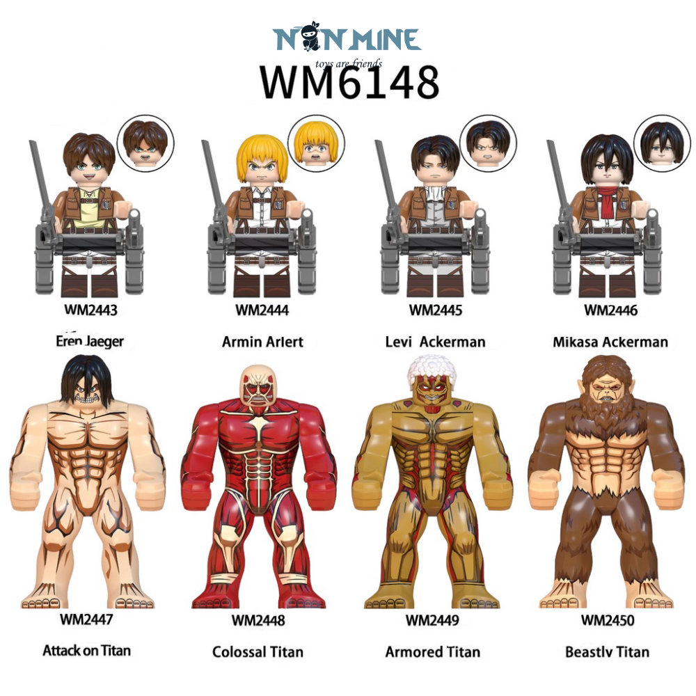 Minifigures Attack On Titan Đồ Chơi Lắp Ráp Nhân Truyện Tranh Anime Vật Hoạt Hình WM6148