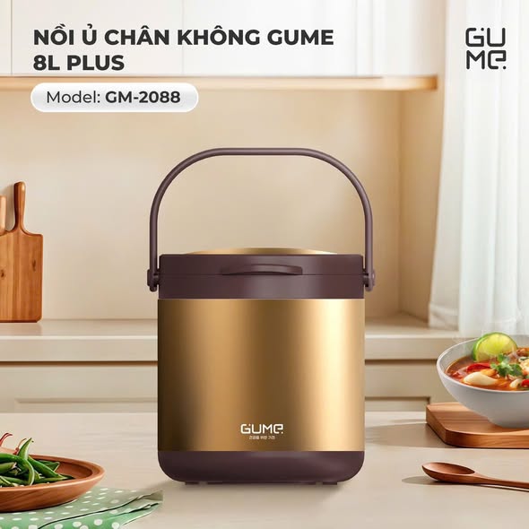 NỒI Ủ CHÂN KHÔNG GUME 8L PLUS (GM-2088) hàng chính hãng